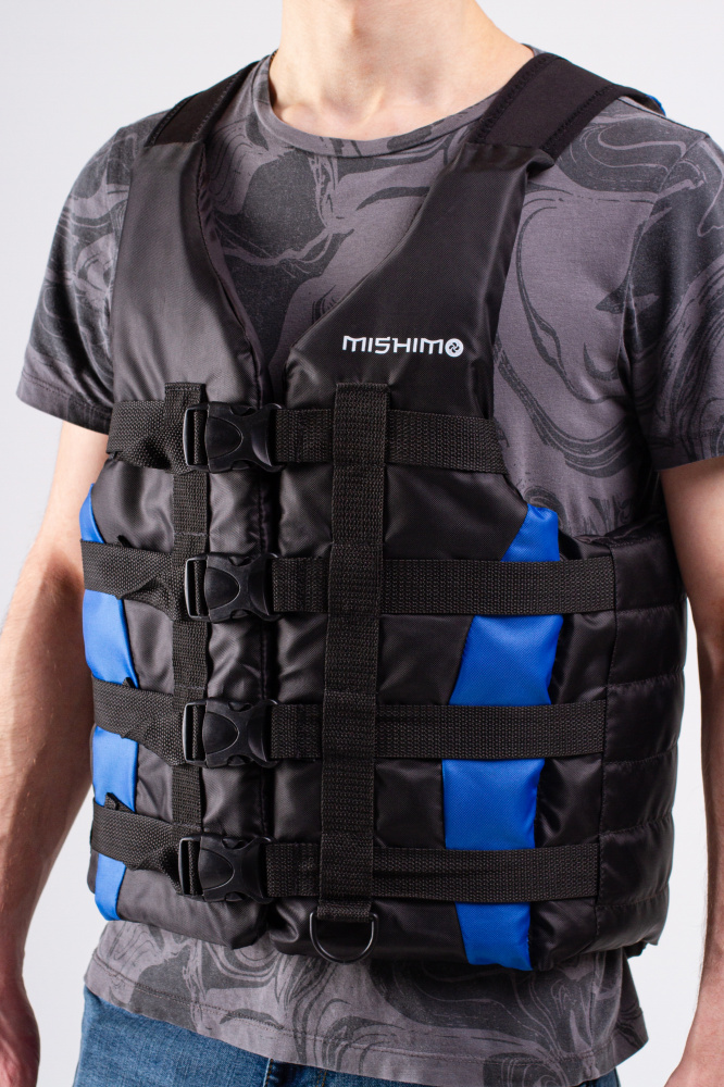 Жилет спасательный MISHIMO PRO Премиум качества Черно-синий в Туапсе