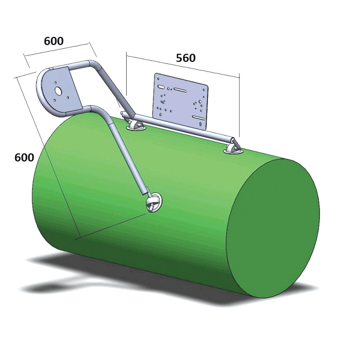 Стойка рулевая с креплением на баллон надувной лодки 25мм в Туапсе