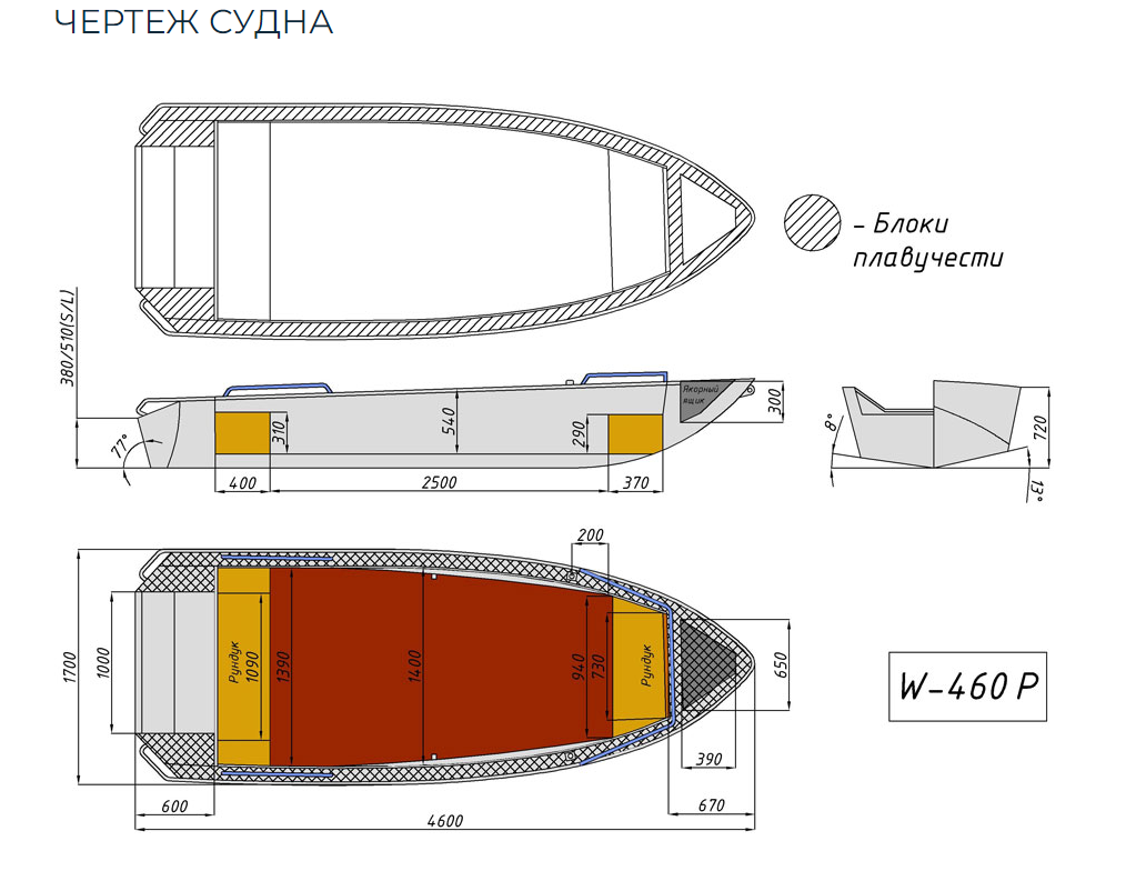 Алюминиевая лодка Wyatboat-460 P в Туапсе