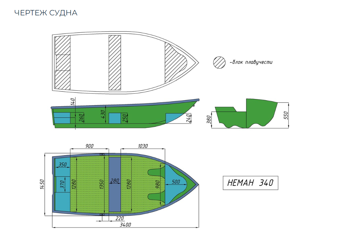 Стеклопластиковая лодка Neman-340 (тримаран) в Туапсе