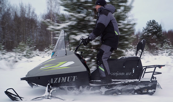 Миниснегоход Бурлак Азимут 20 л.с. , эл.запуск, реверс, тормоз гидравл, капот серый в Туапсе