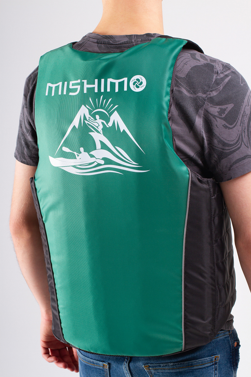 Жилет спасательный MISHIMO PRO Премиум качества Черно-зеленый в Туапсе