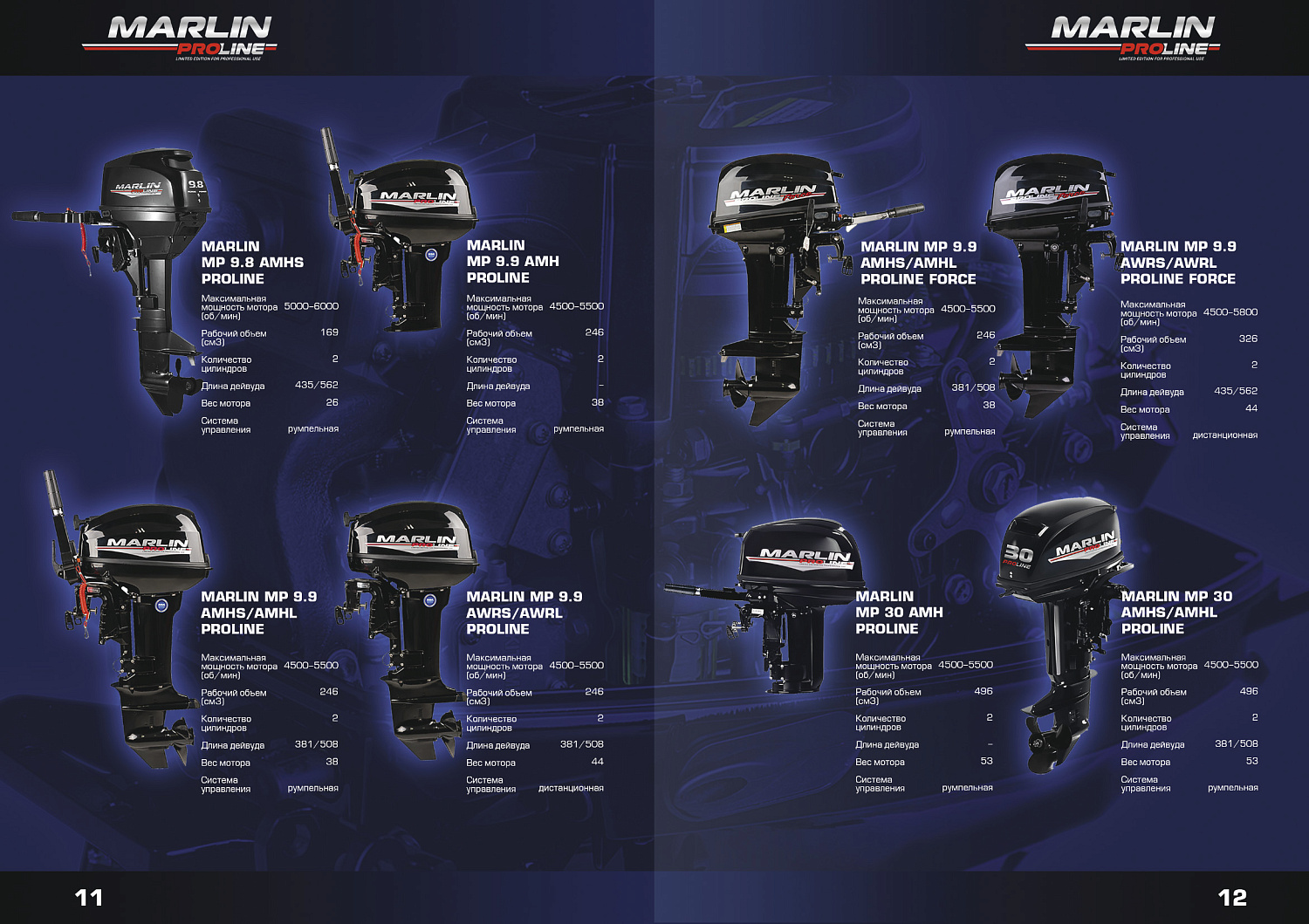 Лодочный мотор MARLIN PROLINE MP 9.9 (20) AMHS FORCE в Туапсе